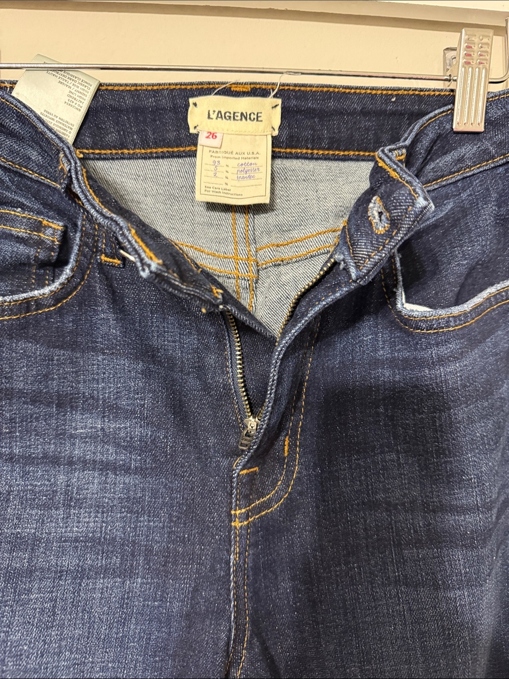L'AGENCE Men's Indigo Slim Straight Jeans